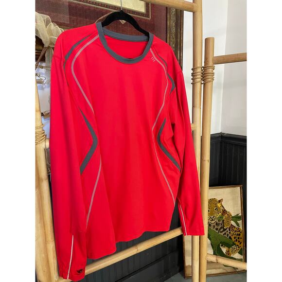 Lululemon Men’s XL Red Long Sleeve Athletic Running Shirt Reflective Logo - Picture 3 of 8